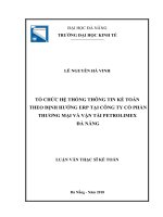 Tổ chức hệ thống thông tin kế toán theo định hướng ERP tại  Công ty Cổ phần Thương mại và Vận tải Petrolimex Đà Nẵng