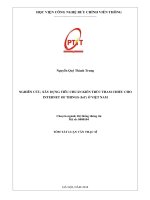 Nghiên cứu, xây dựng tiêu chuẩn kiến trúc tham chiếu cho Internet of things (IOT) ở Việt Nam (tt)