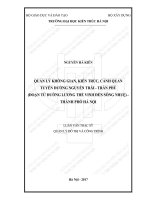 Quản lý không gian kiến trúc cảnh quan tuyến đường nguyễn trãi   trần phú (đoạn từ đường lương thế vinh đến sông nhuệ, thành phố hà nội) (tt) 