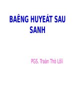 Bài giảng băng huyết sau sanh