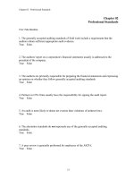 Test bank principles of auditing and other assurance principles chapter 2 professional standards 