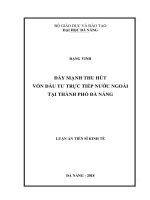 Đẩy mạnh thu hút vốn đầu tư trực tiếp nước ngoài tại thành phố đà nẵng 