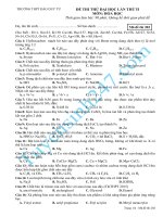 ĐỀ THI THỬ môn hóa THPT đào DUY từ