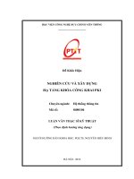 Nghiên cứu và xây dựng hạ tầng khóa công khai PKI (Luận văn thạc sĩ)