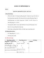 Giáo án Hình học 8 chương 3 bài 6: Trường hợp đồng dạng thứ hai