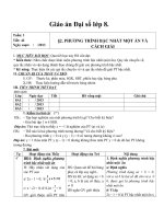 Giáo án Đại số 8 chương 3 bài 2: Phương trình bậc nhất một ẩn