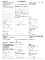 Ôn Tập HK1 ĐẠI SỐ TOÁN 7