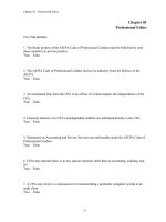 Test bank principles of auditing and other assurance principles chapter 3 professional ethics 