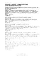 Testbank of fundamental of management 7e by robin ch 03 