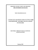 A study of cognitive non factive verb and epistemic adverb collocations in english 