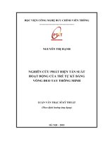 Nghiên cứu phát hiện tần suất hoạt động của trẻ tự kỷ bằng vòng đeo tay thông minh (Luận văn thạc sĩ)