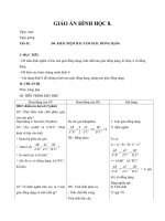 Giáo án Hình học 8 chương 3 bài 4: Khái niệm hai tam giác đồng dạng