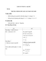 Giáo án Đại số 8 chương 4 bài 5: Phương trình chứa dấu giá trị tuyệt đối