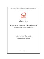 Nghiên cứu và triển khai mạng không dây sử dụng giao thức xác thực RADIUS (Luận văn thạc sĩ)