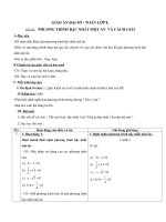 Giáo án Đại số 8 chương 3 bài 2: Phương trình bậc nhất một ẩn