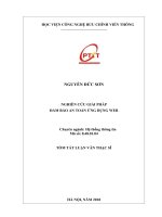 Nghiên cứu giải pháp đảm bảo an toàn ứng dụng web (tt)