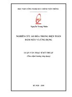 Nghiên cứu ảo hóa trong điện toán đám mây và ứng dụng (Luận văn thạc sĩ)