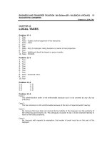 Solution manual transfer and business taxes by valencia CHAPTER 13   LOCAL TAX 