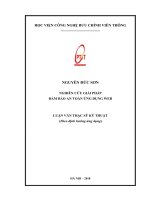 Nghiên cứu giải pháp đảm bảo an toàn ứng dụng web (Luận văn thạc sĩ)