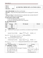 Giáo án Đại số 8 chương 3 bài 5: Phương trình chứa ẩn ở mẫu