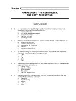 TEST BANK cost accounting 6e  by usry01 management, the controller,  cost accounting 