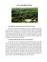 DU LỊCH BỀN VỮNG  THÁCH THỨC, CƠ HỘI VÀ GIẢI PHÁP