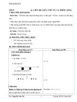 Giáo án Đại sô 8 chương 4 bài 1: Liên hệ giữa thứ tự và phép cộng