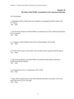 Test bank principles of auditing and other assurance principleschapter 1 the role of public accountant in an american econ 