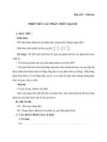 Giáo án Đại số 8 chương 2 bài 6: Phép trừ các phân thức đại số