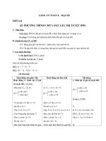 Giáo án Đại số 8 chương 4 bài 5: Phương trình chứa dấu giá trị tuyệt đối