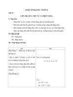 Giáo án Đại sô 8 chương 4 bài 1: Liên hệ giữa thứ tự và phép cộng