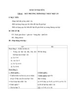 Giáo án Đại số 8 chương 4 bài 4: Bất phương trình bậc nhất một ẩn