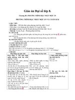 Giáo án Đại số 8 chương 3 bài 2: Phương trình bậc nhất một ẩn