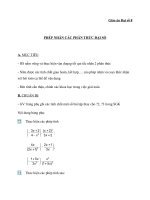 Giáo án Đại số 8 chương 2 bài 7: Phép nhân các phân thức đại số