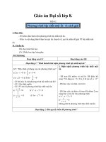 Giáo án Đại số 8 chương 3 bài 2: Phương trình bậc nhất một ẩn