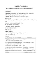 Giáo án Đại số 8 chương 3 bài 7: Giải toán bằng cách lập phương trình (tiếp theo)