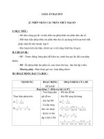 Giáo án Đại số 8 chương 2 bài 7: Phép nhân các phân thức đại số