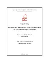 Ứng dụng kỹ thuật phân lớp dữ liệu cho phân loại thuê bao di động Vinaphone (tt)