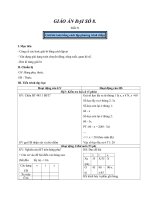 Giáo án Đại số 8 chương 3 bài 7: Giải toán bằng cách lập phương trình (tiếp theo)