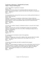 Testbank of fundamental of management 7e by robin ch 01