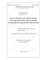 Quản lý hệ thống giao thông thị trấn phúc thọ, huyện phúc thọ, thành phố hà nội theo quy hoạch chung đến năm 2030 (tt) 