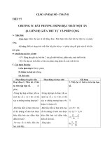 Giáo án Đại sô 8 chương 4 bài 1: Liên hệ giữa thứ tự và phép cộng