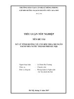 Xử lý tình huống về cân đối thu,chi ngân sách nhà nước thành phố Hà Nội (Tiểu luận tốt nghiệp)