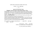 THUYẾT MINH BIỆN PHÁP TỔ CHỨC THI CÔNG TỔNG THỂ DỰ ÁN : XÂY DỰNG ĐƯỜNG CỐNG ĐÁ – KÊNH TƯ GIÁP NƯỚC GÓI THẦU XÂY LẮP SỐ 03: KM9+122 – KM13+314