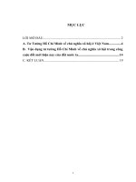 TIỂU LUẬN   tư TƯỞNG hồ CHÍ MINH về bản CHẤT, đặc TRƯNG, bước đi và BIỆN PHÁP xây DỰNG CHỦ NGHĨA xã hội ở VIỆT NAM và ĐẢNG TA vận DỤNG tư TƯỞNG đó TRONG CÔNG CUỘC đổi mới HIỆN NAY