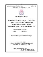 Nghiên cứu đặc điểm lâm sàng, cận lâm sàng và phát hiện đột biến gen của bệnh Mucopolysaccharide ở trẻ em (TT)