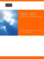 CAIA march 2015 level II study guide 