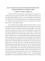 TIỂU LUẬN   QUẢN lý KINH tế của NHÀ nước TRONG nền KINH tế THỊ TRƯỜNG ĐỊNH HƯỚNG xã hội CHỦ NGHĨA và mở cửa ở nước TA HIỆN NAY