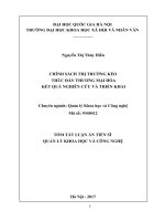 Chính sách thị trường kéo thúc đẩy thương mại hóa kết quả nghiên cứu và triển khai (tt) 