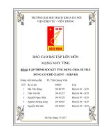 Bài tập lớn mạng máy tính lập trình socket ứng dụng chia sẻ file sử dụng cơ chế client server